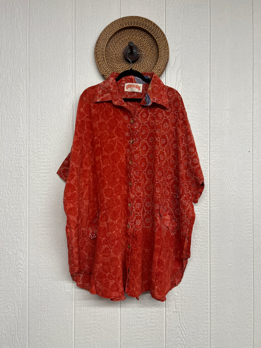Crepe Sari Free To Be Button Down 0626 193