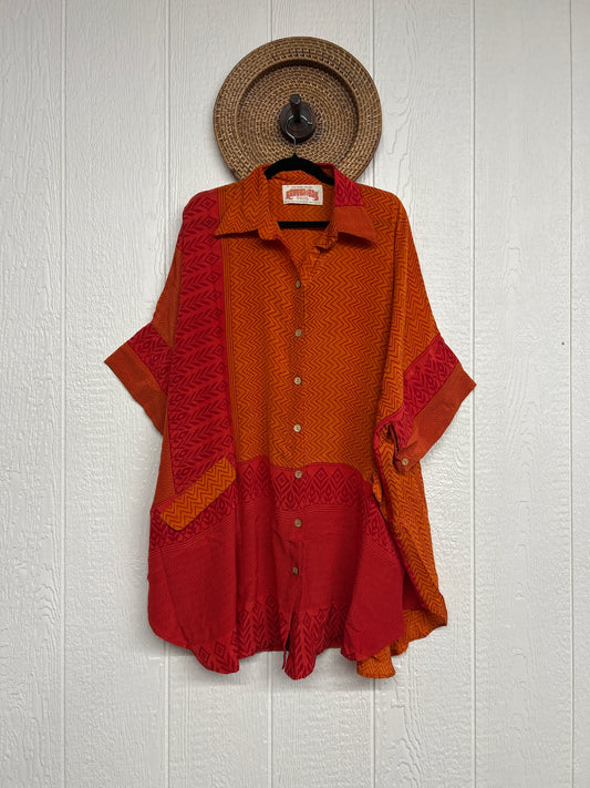 Crepe Sari Free To Be Button Down 0626 145