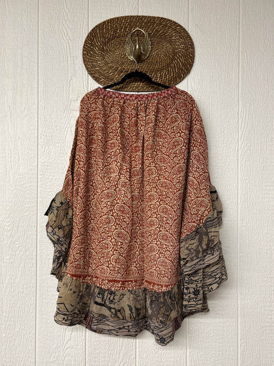 Pareo Kantha Wild Rose Skirt 0426 026