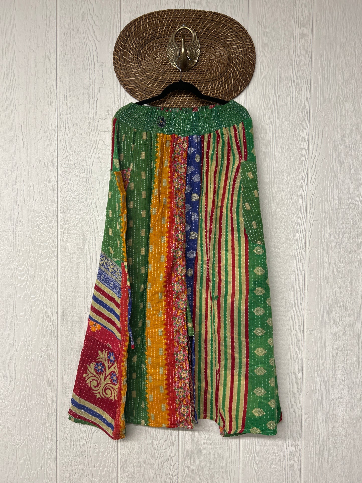 Pareo Kantha Butterfly Cargo Skirt 0426 120