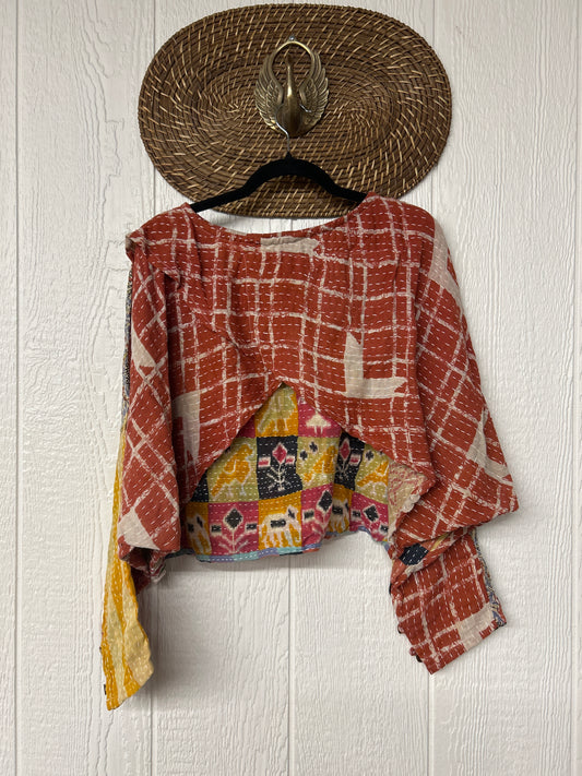 Pareo Kantha In Bloom Cropped Pullover 0326 258