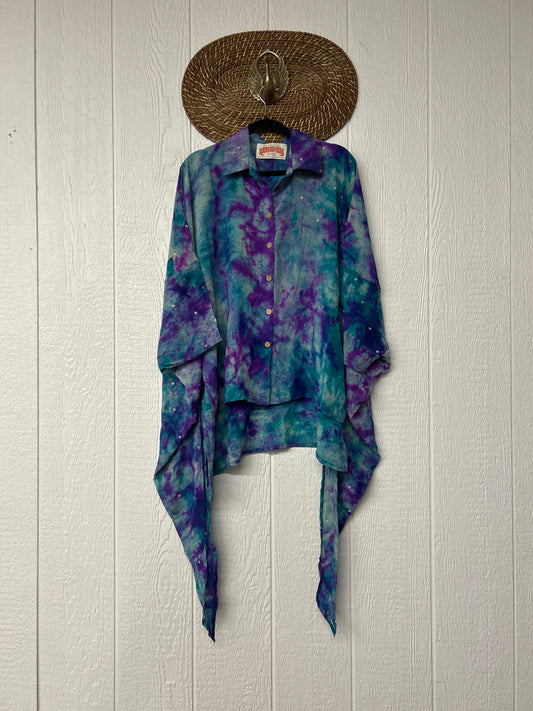 Crepe Sari Summer Nirvana Button Down 0626 061