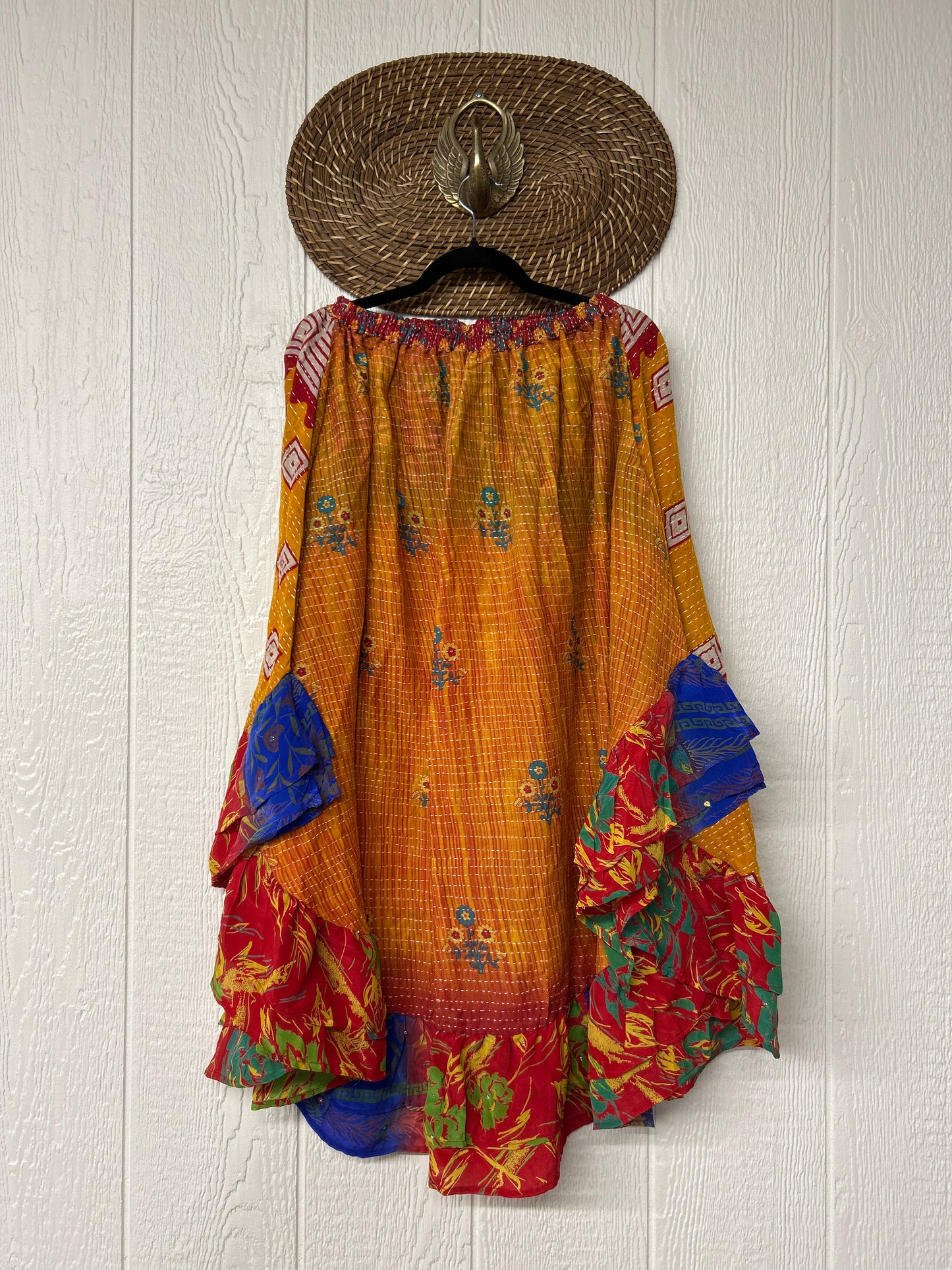 Pareo Kantha Wild Rose Skirt 0426 189