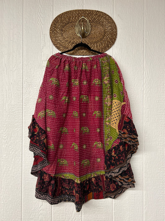 Pareo Kantha Wild Rose Skirt 0426 003