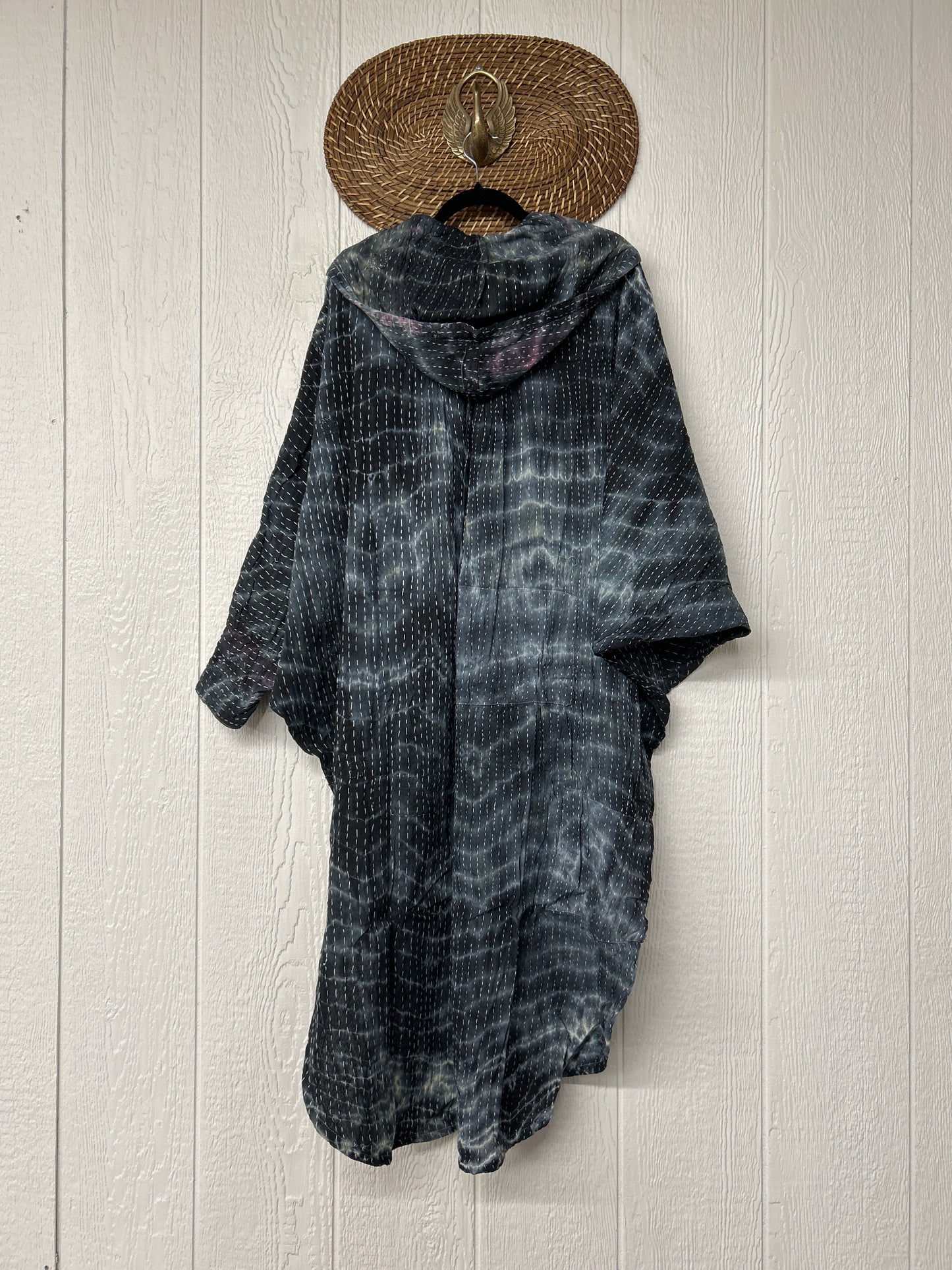 Aura Edit Pareo Kantha Poetic Hoodie Maxi 0726 008