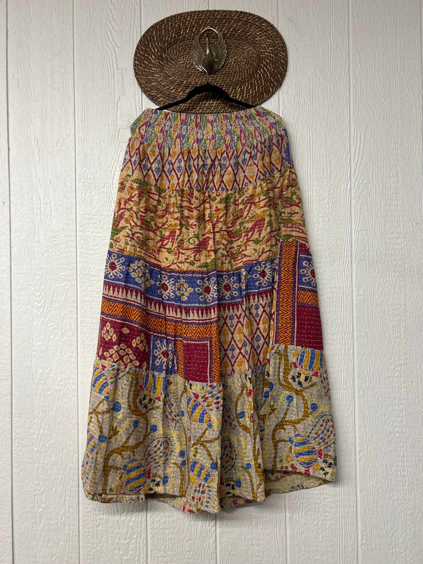 Pareo Kantha Lotus Maxi Skirt 0826 174