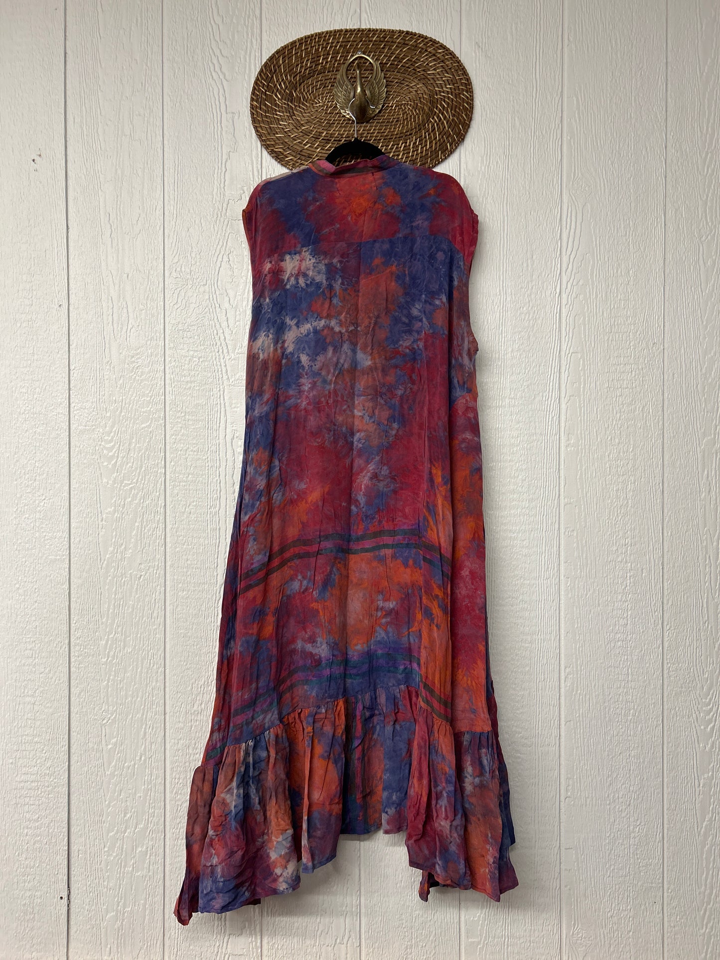 Crepe Sari Summer Dahlia Duster 0726 021