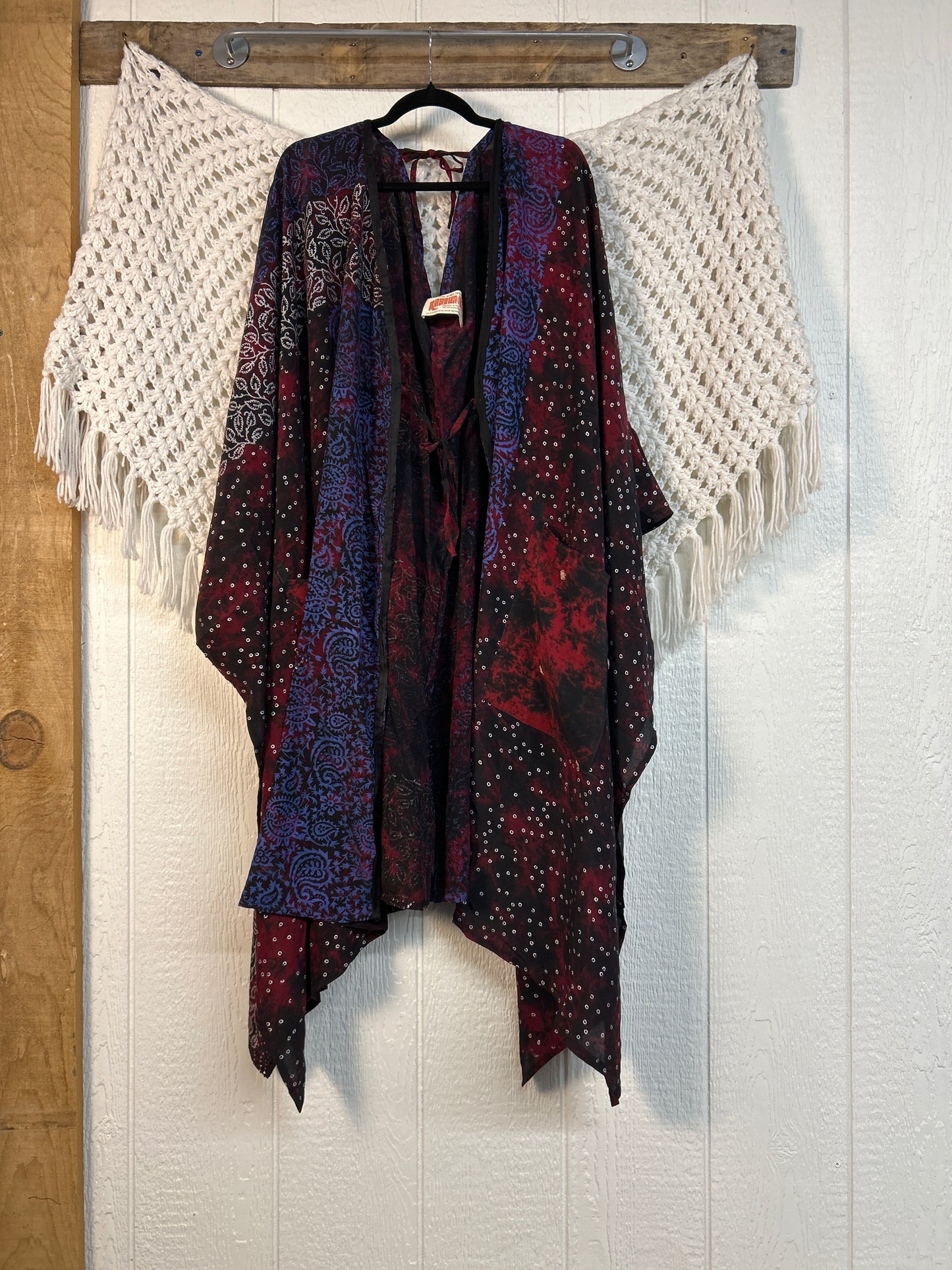 Crepe Sari Orchid Kimono 0626 189