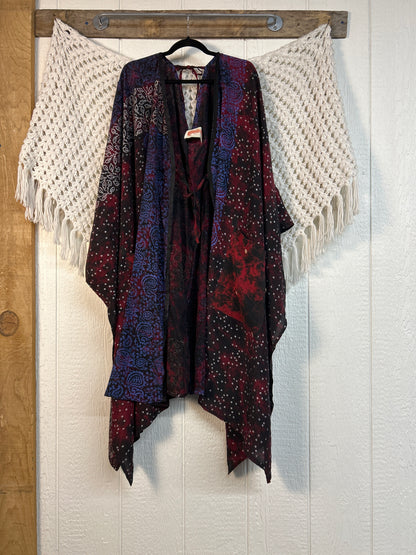Crepe Sari Orchid Kimono 0626 189