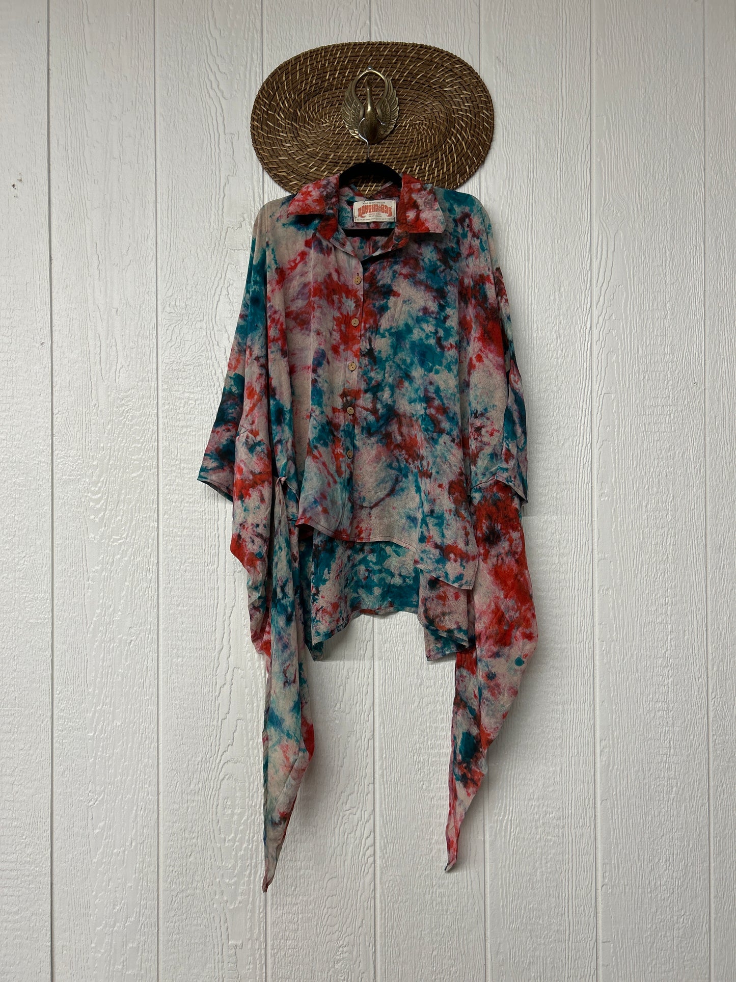 Crepe Sari Summer Nirvana Button Down 0626 089