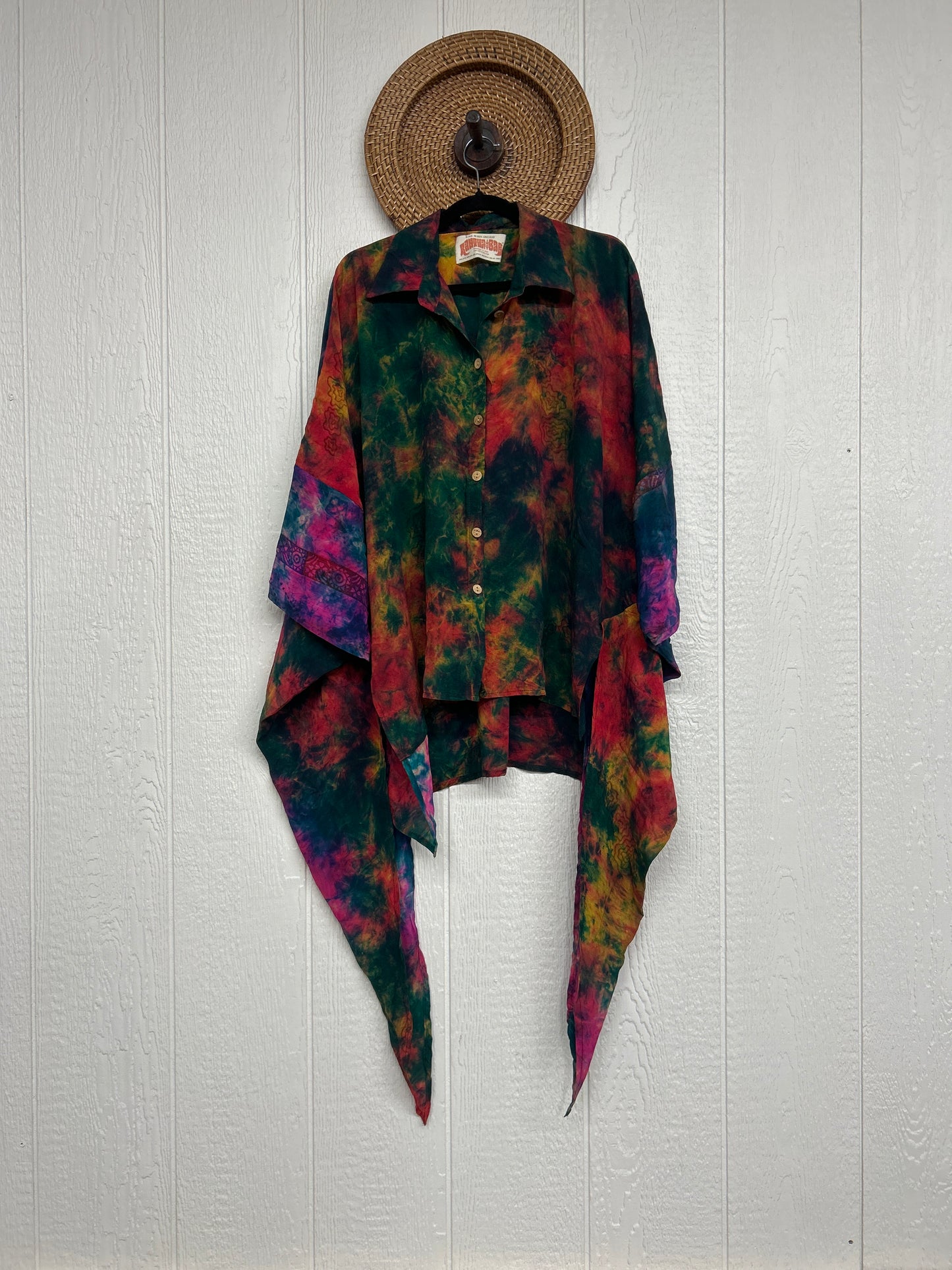 Crepe Sari Summer Nirvana Button Down 0626 104