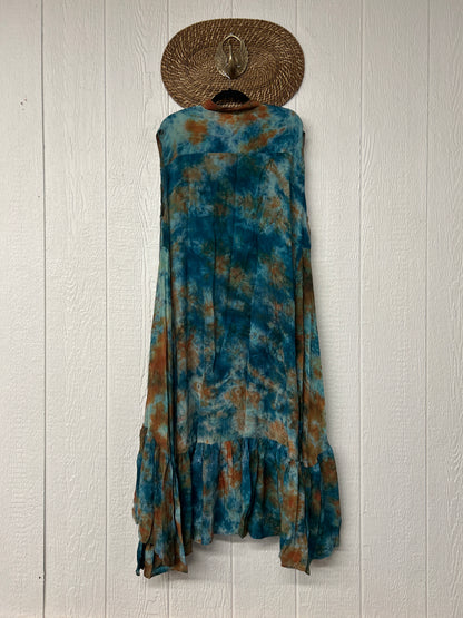 Crepe Sari Summer Dahlia Duster 0726 005