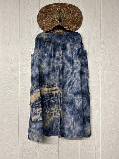 Pareo Kantha Butterfly Cargo Skirt 0526 027