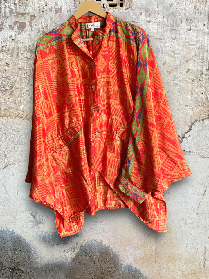 Silk Dylan Button Down 10 192 - Kantha Bae