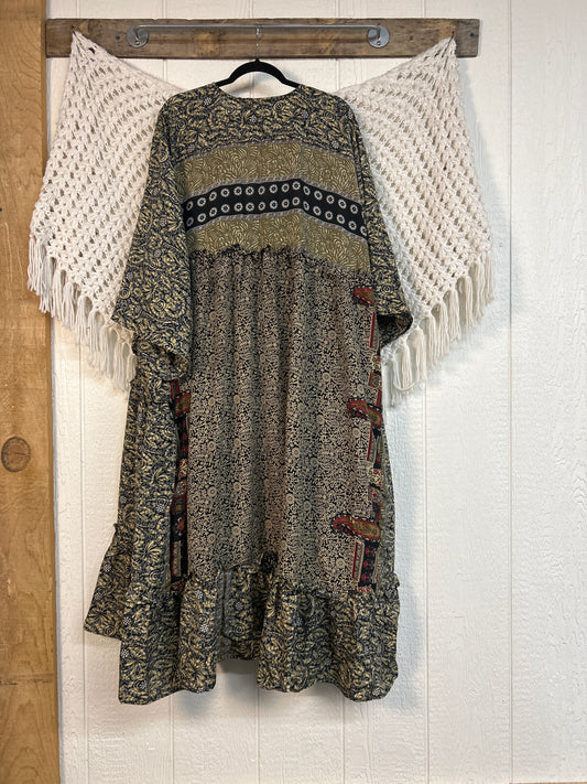 Rasgulla Sari Rhiannon Kimono 0826 043