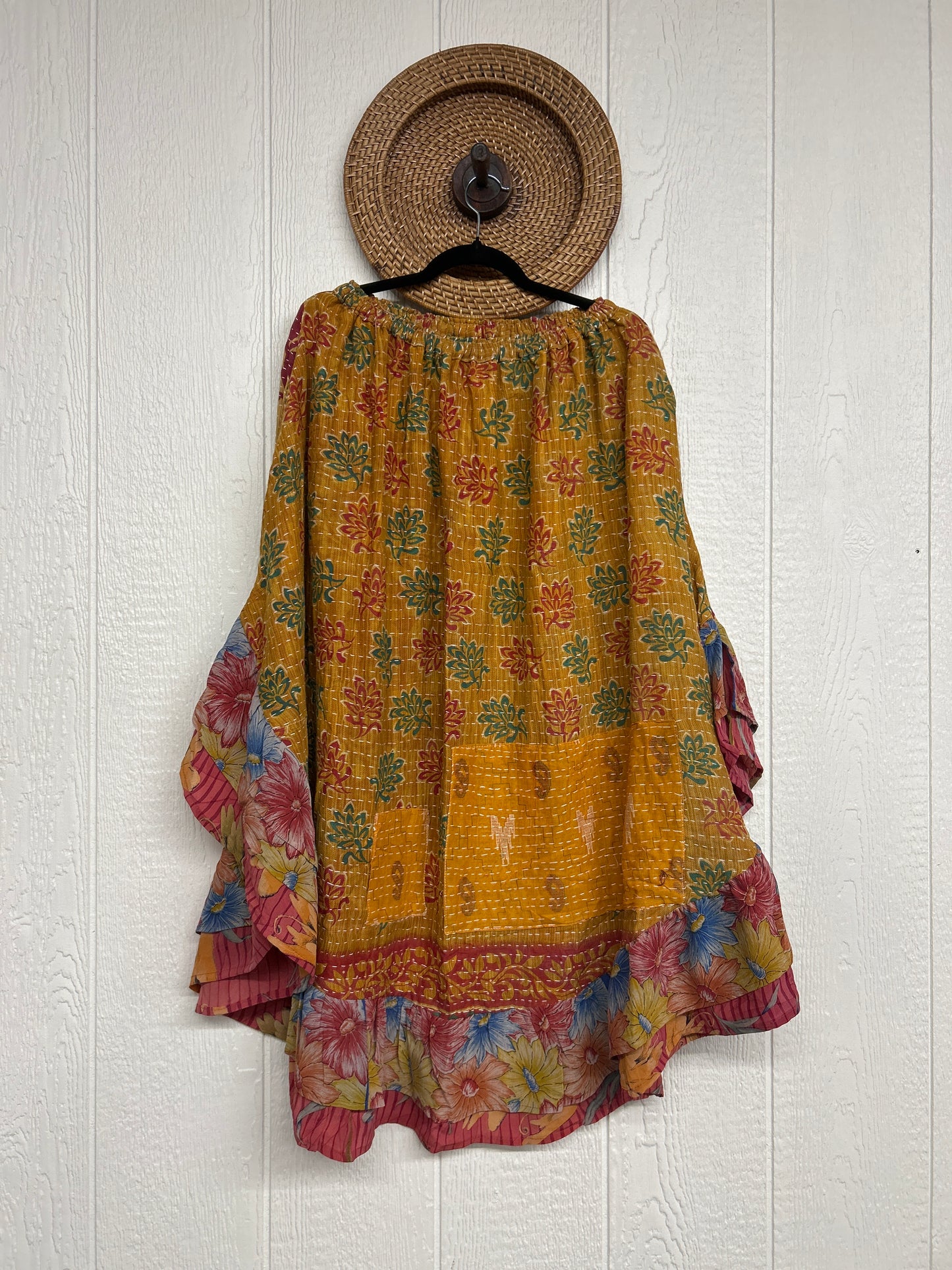 Pareo Kantha Wild Rose Skirt 0426 130