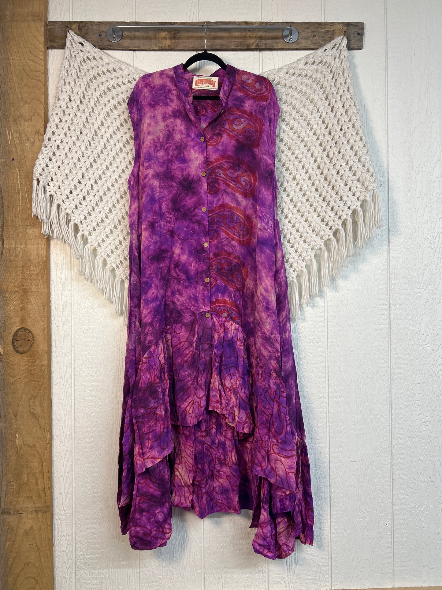 Crepe Sari Summer Dahlia Duster 0726 147