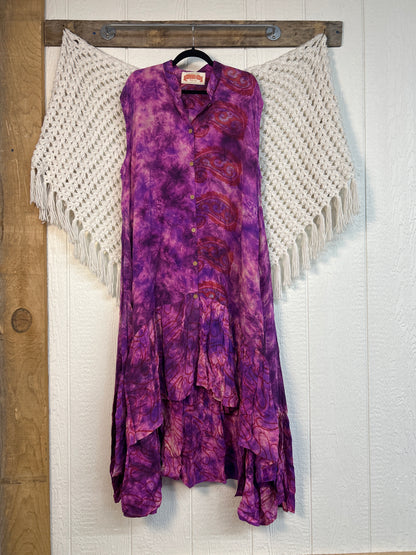 Crepe Sari Summer Dahlia Duster 0726 147