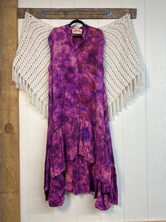 Crepe Sari Summer Dahlia Duster 0726 147