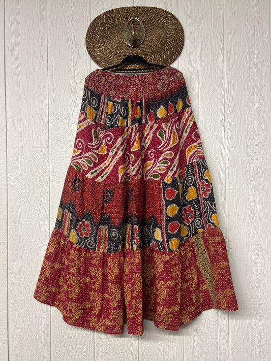 Pareo Kantha Lotus Maxi Skirt 0826 175