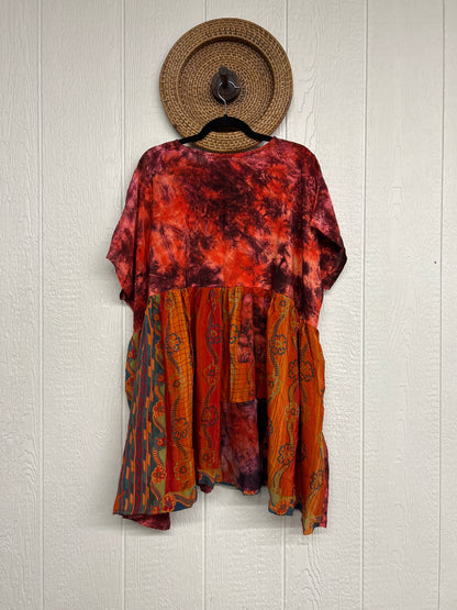 Crepe Sari Daydreamer Button Down Mini  0426 041