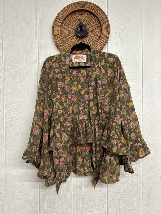 Crepe Sari Wild Rose Top 1225 063