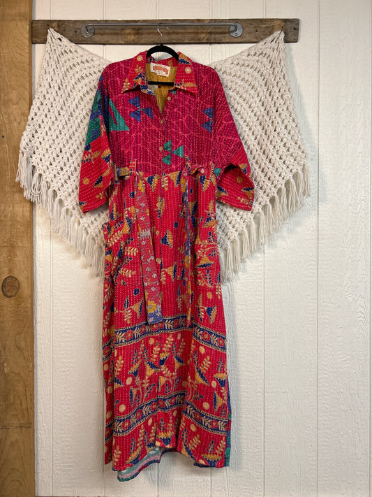 Pareo Kantha Gravity Duster Dress 0226 163