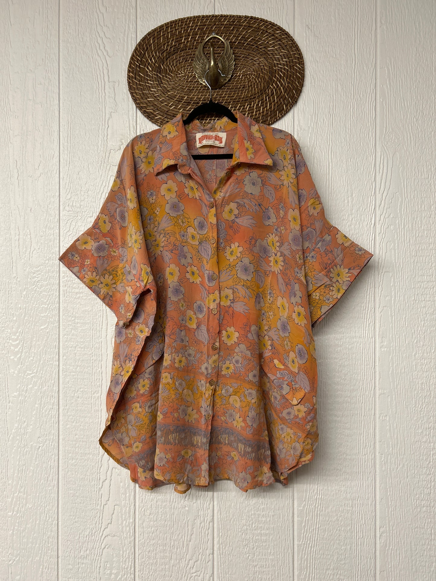 Crepe Sari Free To Be Button Down 0626 009