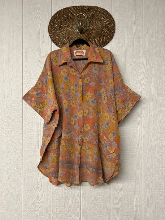 Crepe Sari Free To Be Button Down 0626 009