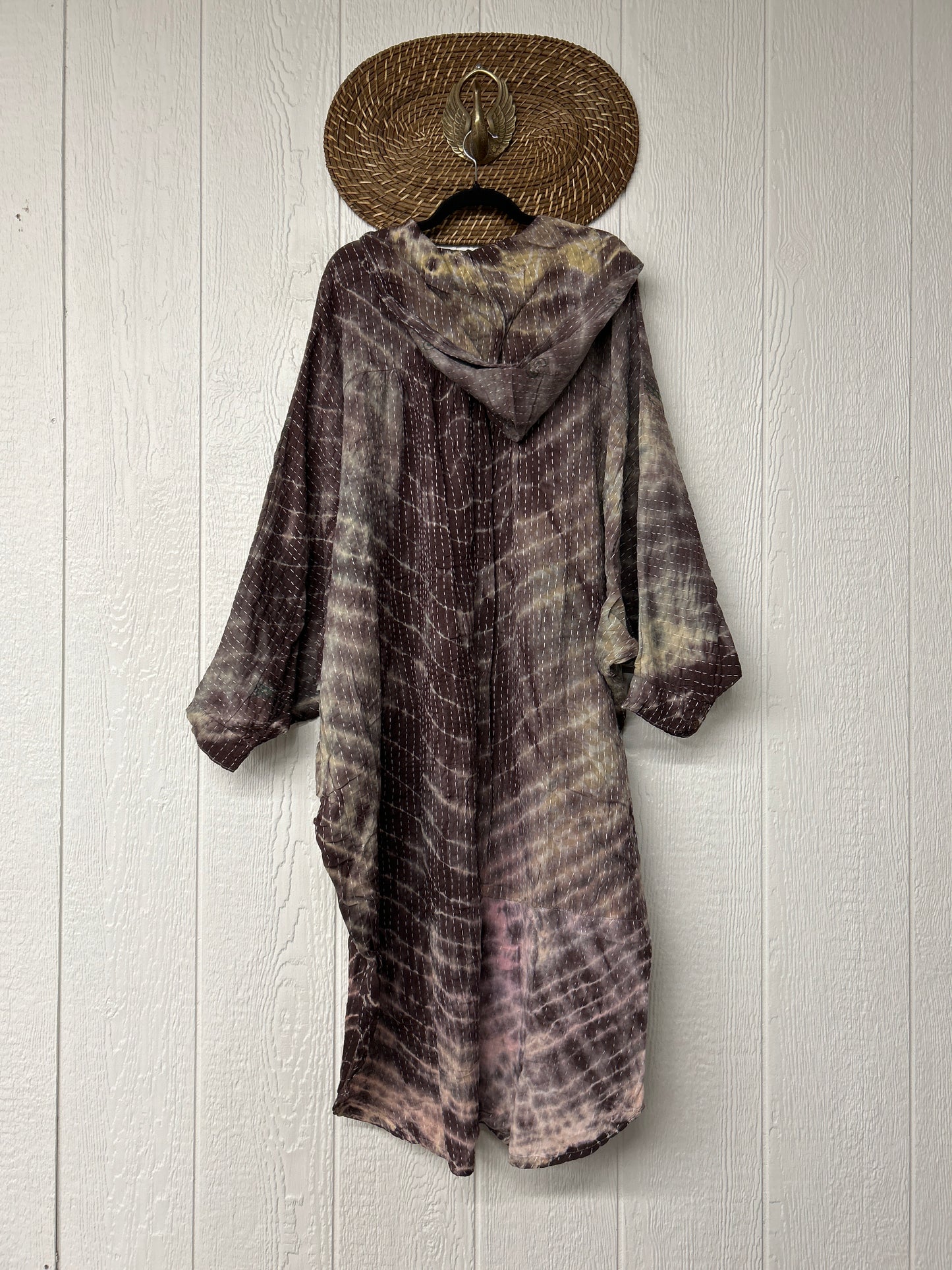 Aura Edit Pareo Kantha Poetic Hoodie Maxi 0726 005