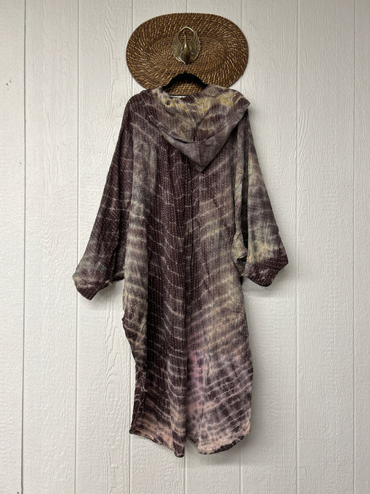 Aura Edit Pareo Kantha Poetic Hoodie Maxi 0726 005