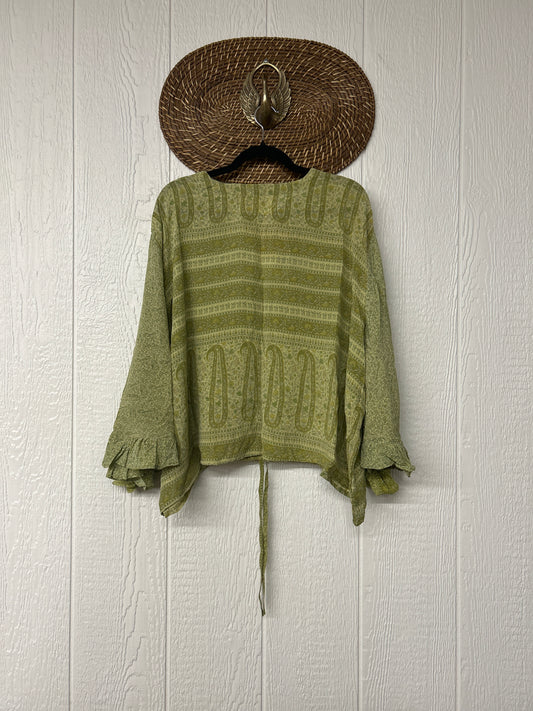 Crepe Sari Bell Sleeve Butterfly Top 0326 208