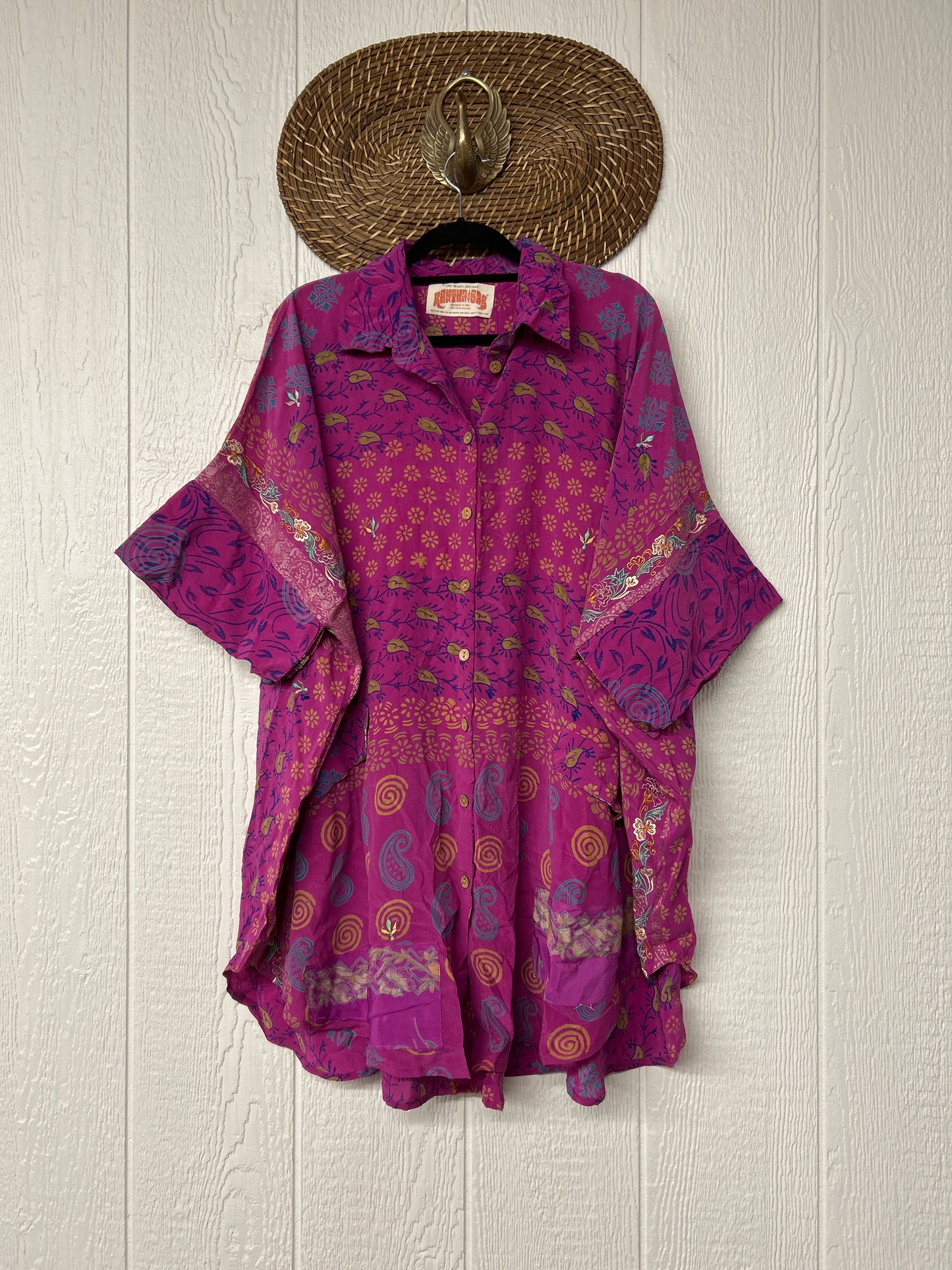 Crepe Sari Free To Be Button Down 0626 106