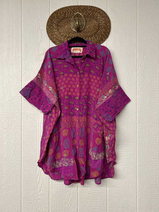 Crepe Sari Free To Be Button Down 0626 106