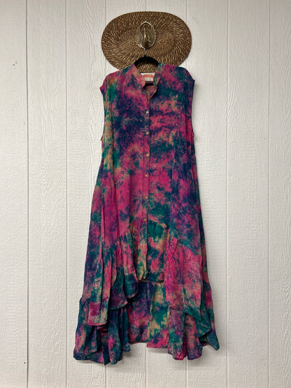 Crepe Sari Summer Dahlia Duster 0726 069