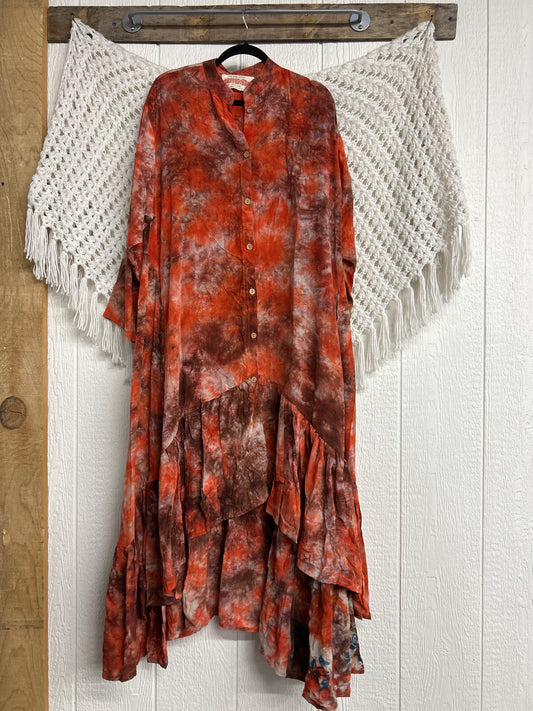 Crepe Sari Dahlia Duster Dress 0326 137