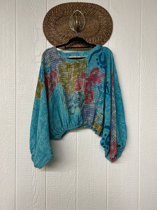 Crepe Sari Luna Crop Top 0126 258