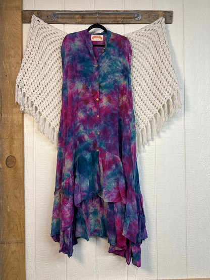 Crepe Sari Summer Dahlia Duster 0726 145