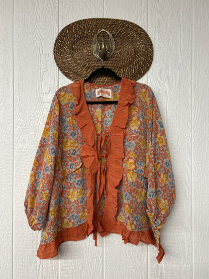 Crepe Sari Ruffle Daisy Blouse 0226 102