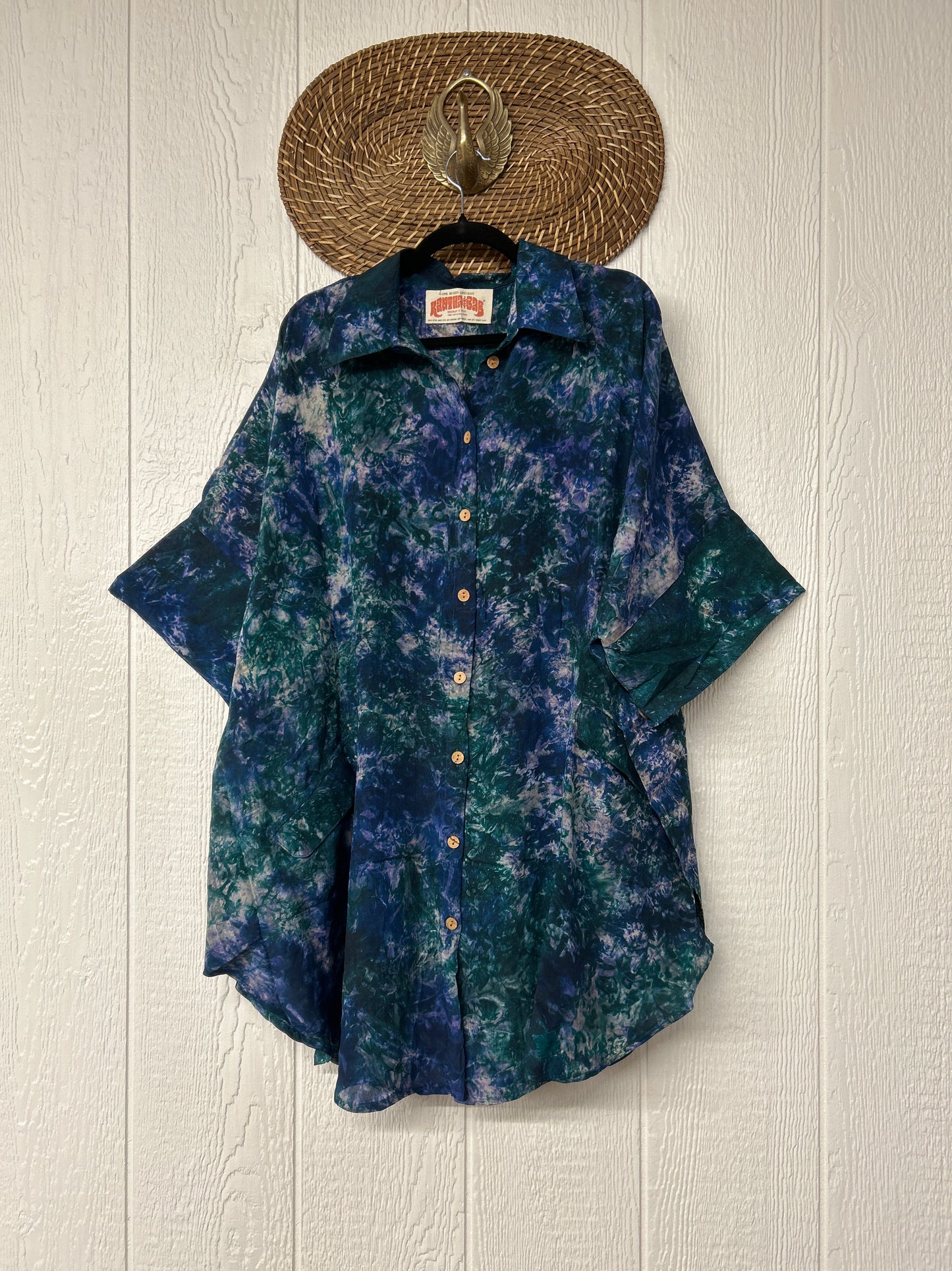 Crepe Sari Free To Be Button Down 0626 018