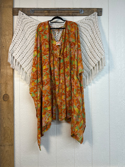Crepe Sari Orchid Kimono 0626 246