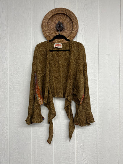 Crepe Sari Zeppelin Crop Shrug 0426 238