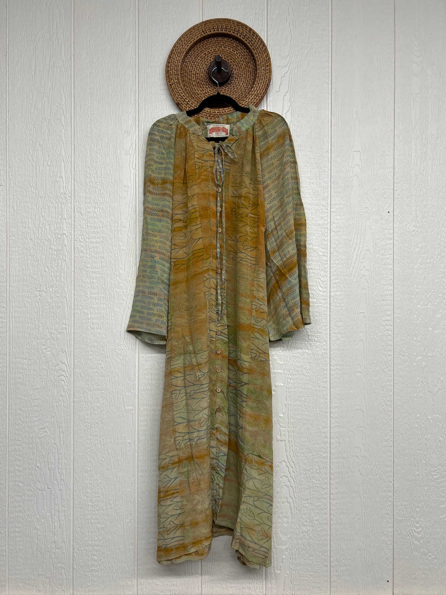 Crepe Sari Woodstock Duster Dress 0226 164