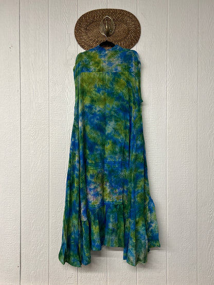 Crepe Sari Summer Dahlia Duster 0726 026