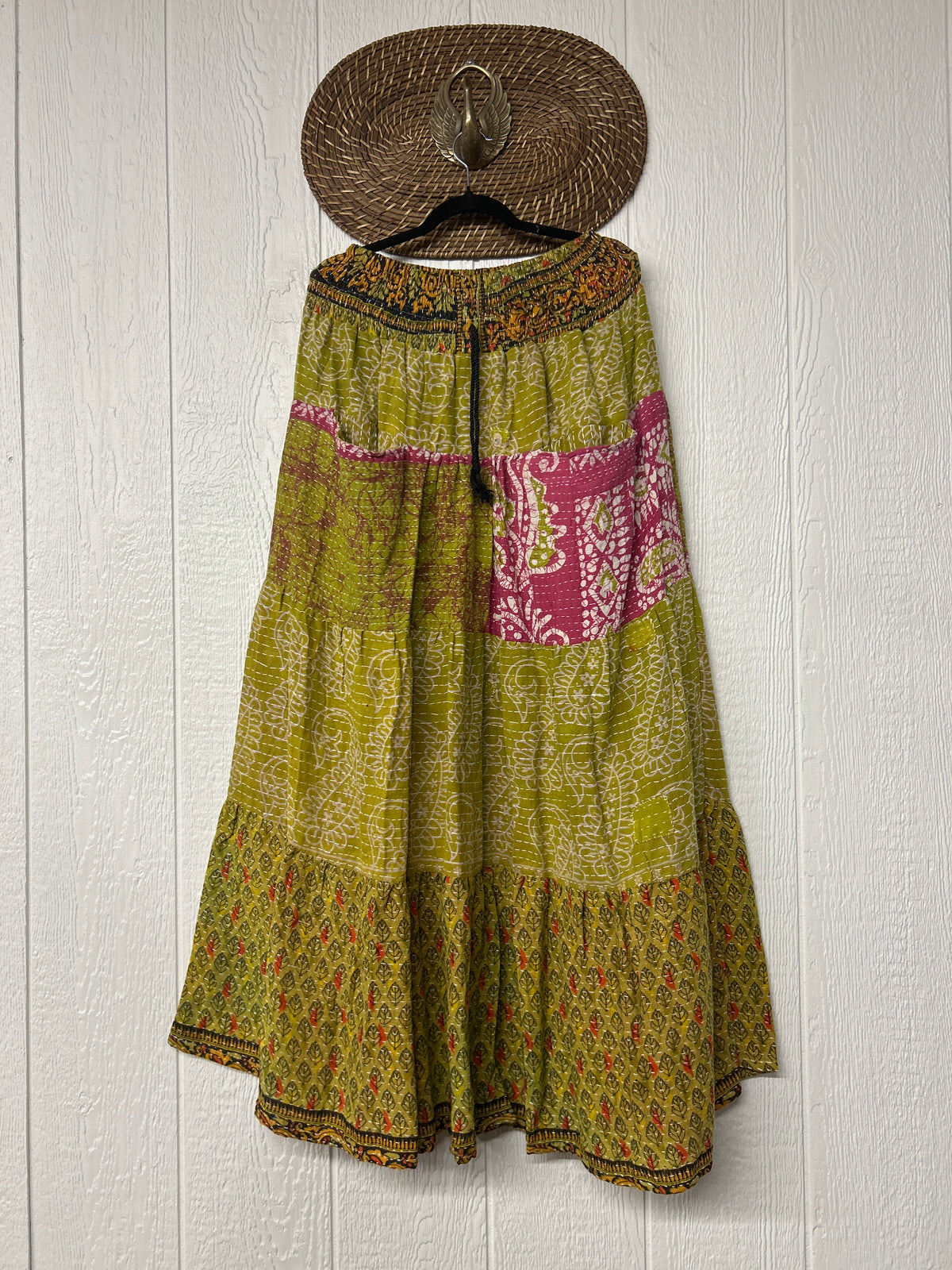 Pareo Kantha Lotus Maxi Skirt 0826 120