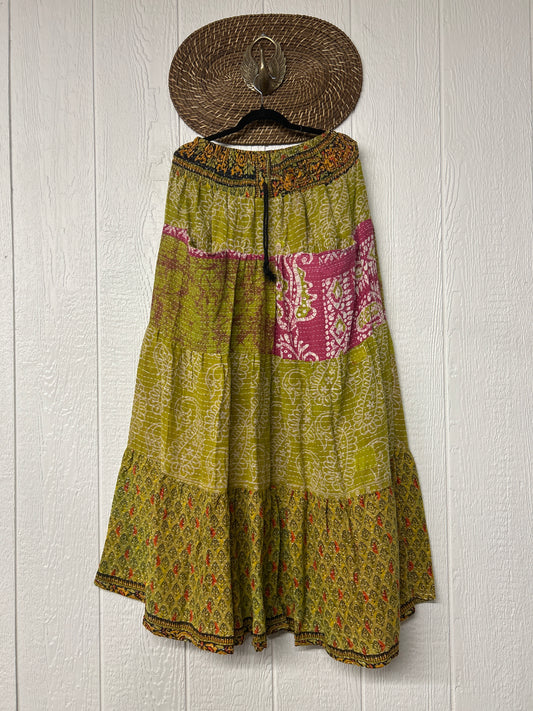 Pareo Kantha Lotus Maxi Skirt 0826 120