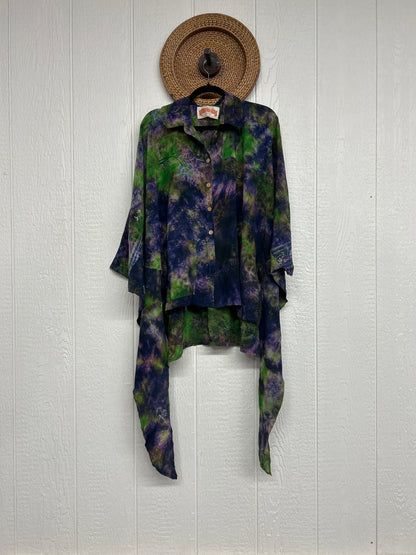 Crepe Sari Summer Nirvana Button Down 0626 103