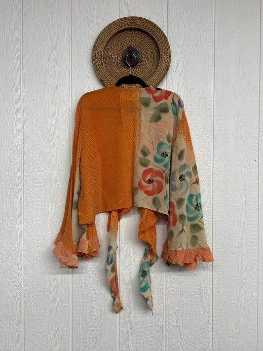 Crepe Sari Zeppelin Crop Shrug 0426 183