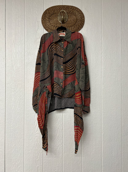 Crepe Sari Nirvana Button Down 1125 076