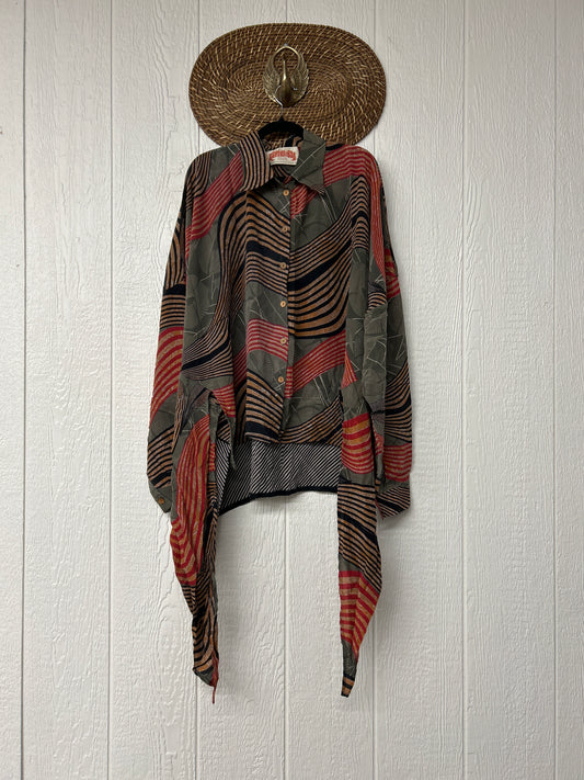 Crepe Sari Nirvana Button Down 1125 076